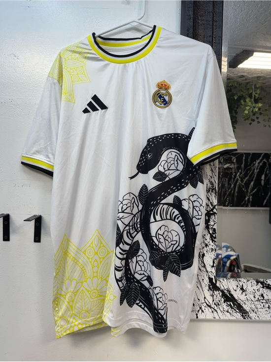 adidas Other - adidas Real Madrid White and Black Snake Graphic Soccer Jersey